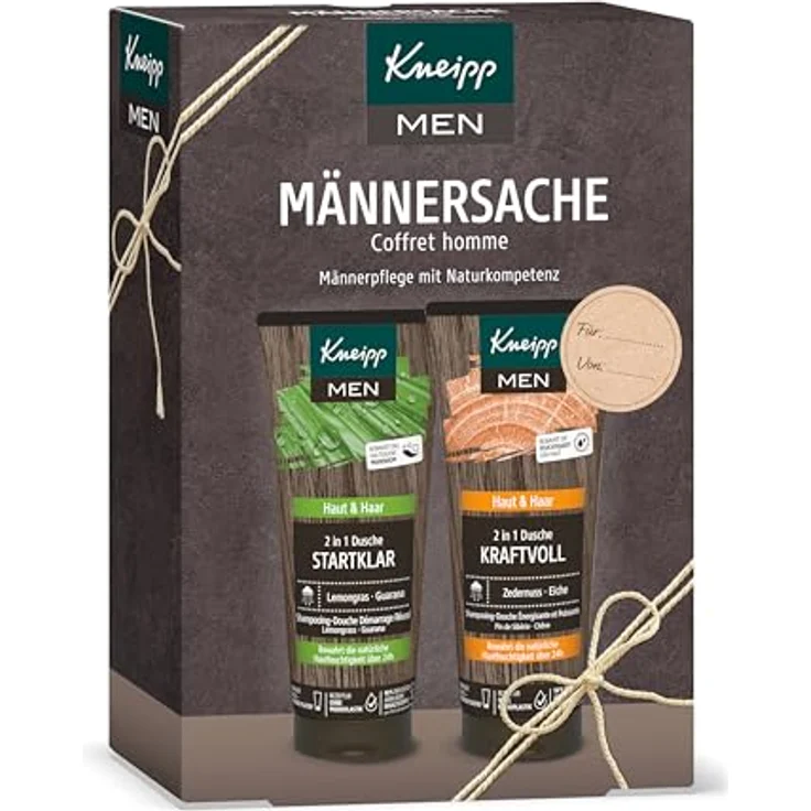Kneipp Männersache Aroma-Pflegedusche Geschenkset, 400ml mit Guarana-Extrakt und würzig-fruchtigem Duft – Bild 1