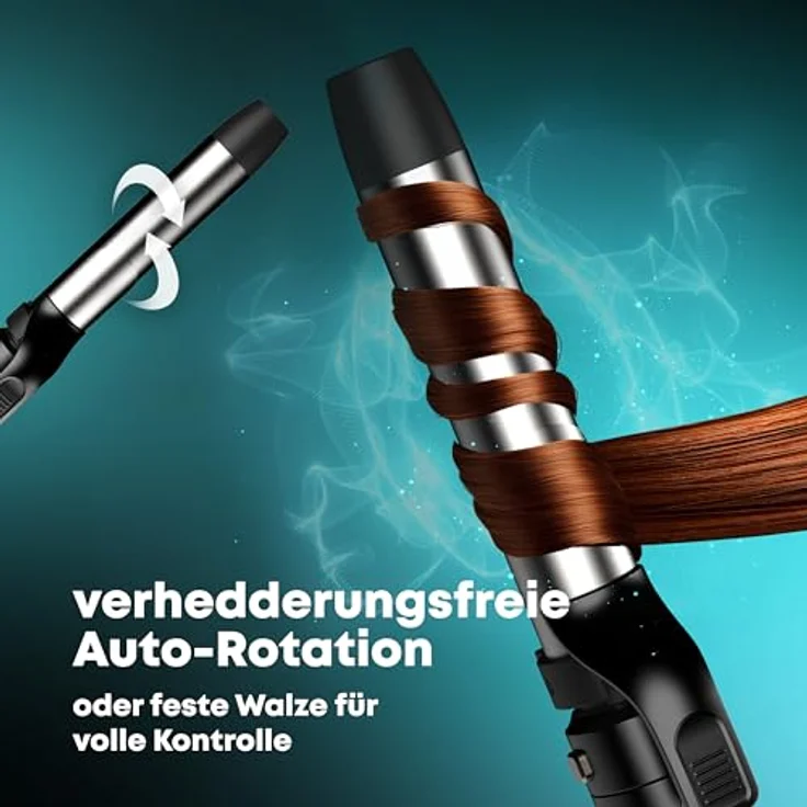 Revamp Professional Styler Multi Style Revolve 3-in-1, Rotierender Lockenstab mit 3 austauschbaren Zylindern und Temperaturstufen von 150 °C bis 210 °C – Bild 3