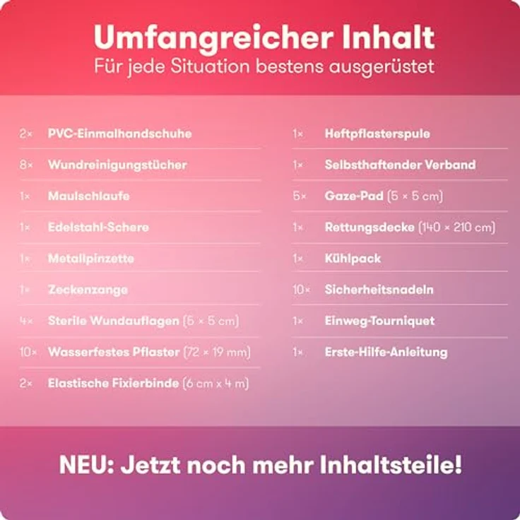 Purahelp Erste-Hilfe-Set Hund und Katze - Inkl. Zeckenzange, Pinzette, Tourniquet (51 St), Wasserdichte Tasche, Erste Hilfe Anleitung, Kompakt und tragbar, Purahelp Hundeapotheke (Blau) – Bild 4