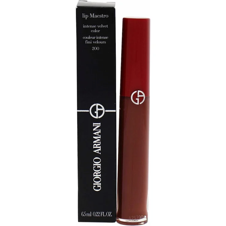 Giorgio Armani Lip Maestro, Lippenstift + Lipgloss mit intensiver, samtiger Farbe, Shade: 200, 6,5 ml