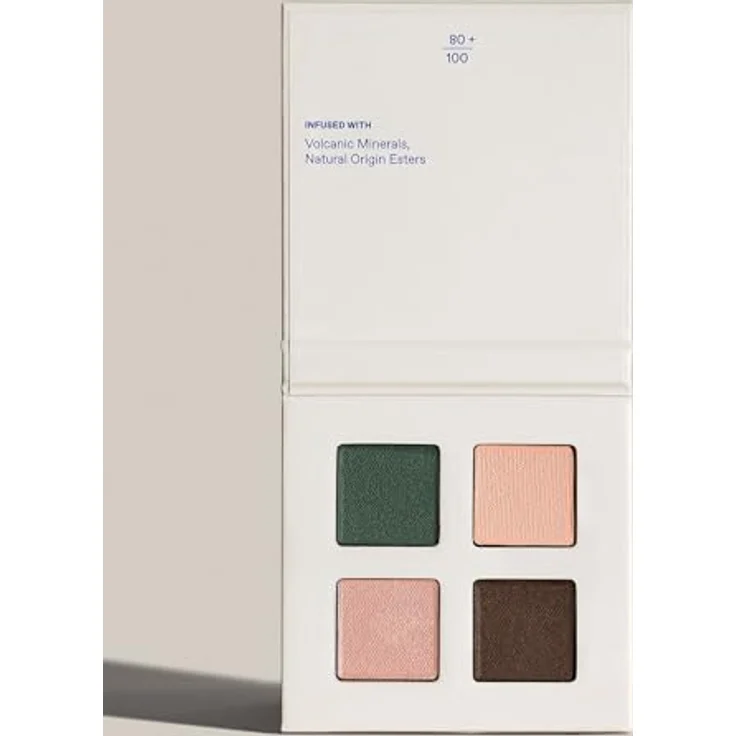KORRES Real Color Eyeshadow Palette Forest Nudes 01, Lidschattenpalette mit 4 hochpigmentierten Naturtönen in matt, satiniert & metallisch, vegan, 4g – Bild 4