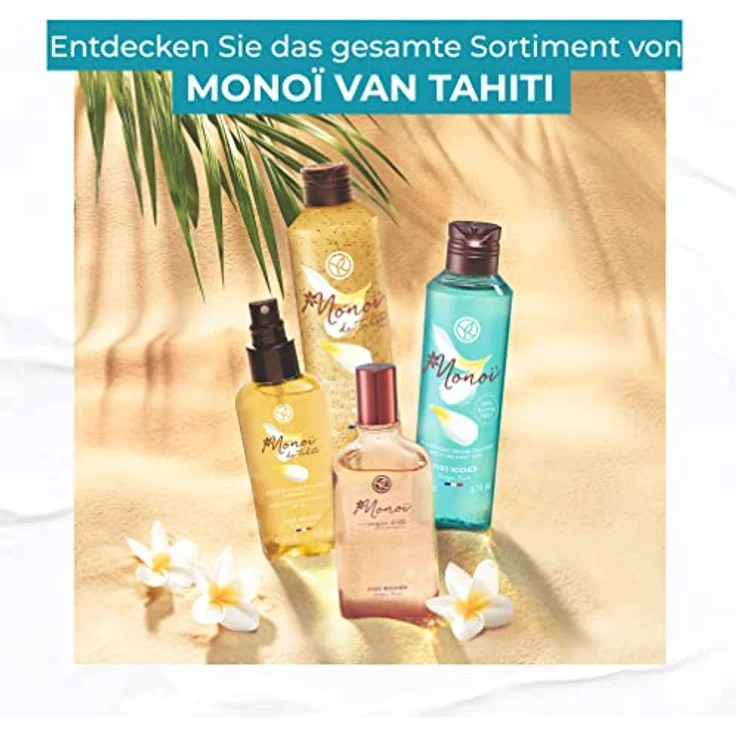 Yves Rocher Monoi de Tahiti Duschgel und Shampoo 2 in 1, 400 ml, feuchtigkeitsspendend für Haare und Körper – Bild 5