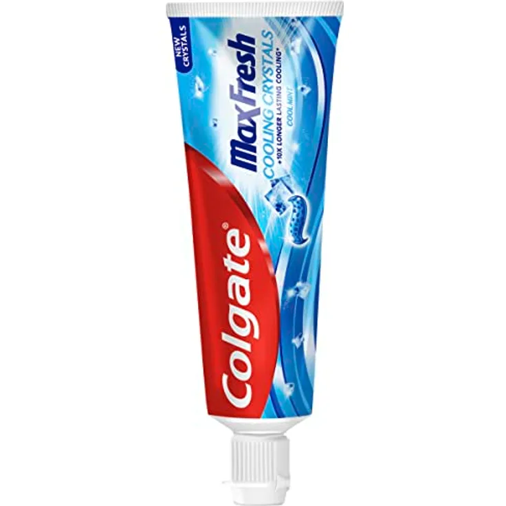 Colgate Max Fresh Cooling Crystals, Zahnpasta mit 10x längerer Frische, 75 ml, bekämpft Karies und Mundgeruch, für gesunde und weiße Zähne