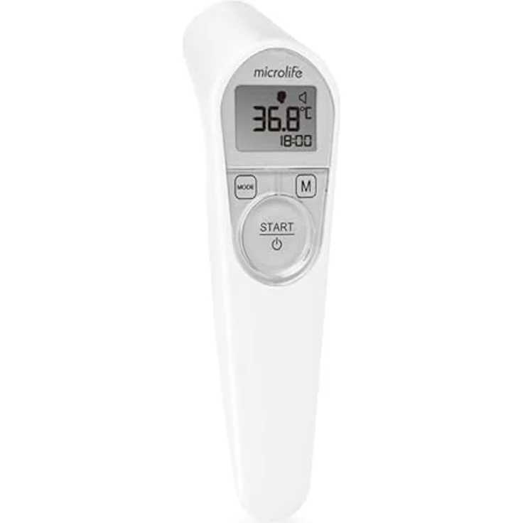 Microlife NC 200, Fieberthermometer berührungslos für die Stirn mit Selbstanzeigelampe, grau – Bild 3
