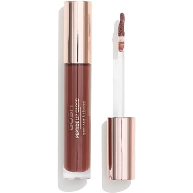 GOSH COPENHAGEN Peptide Lip Gloss, Lipgloss mit Peptiden, 006 Brownie, 7 ml, feuchtigkeitsspendend und volumengebender Glanz
