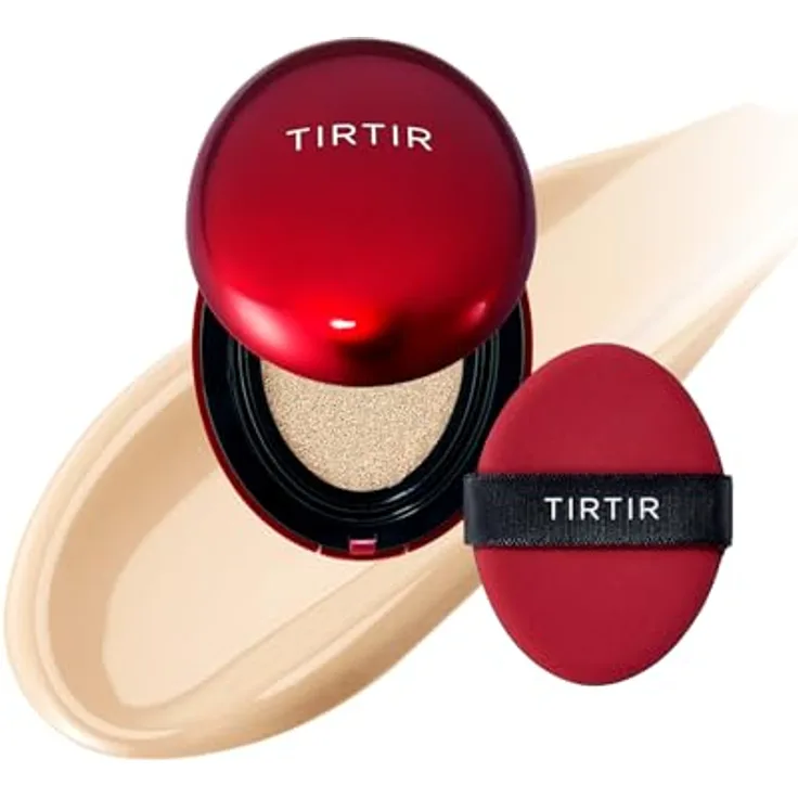 TIRTIR Mask Fit Red Cushion Mini, langanhaltendes Make-up für Damen, Farbton 17W French Vanilla, 4,5 g