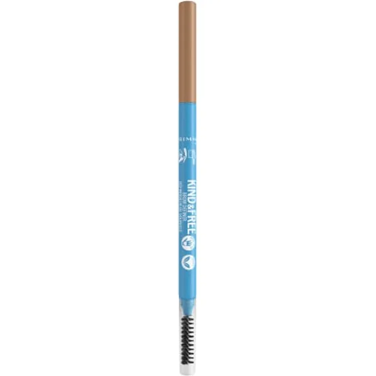 Rimmel London Kind & Free Augenbrauenstift Brow Definer, natürliche Pigmente, natürliche Wirkung, vegane Formel - 003 - Warm Brown, 0,09 g