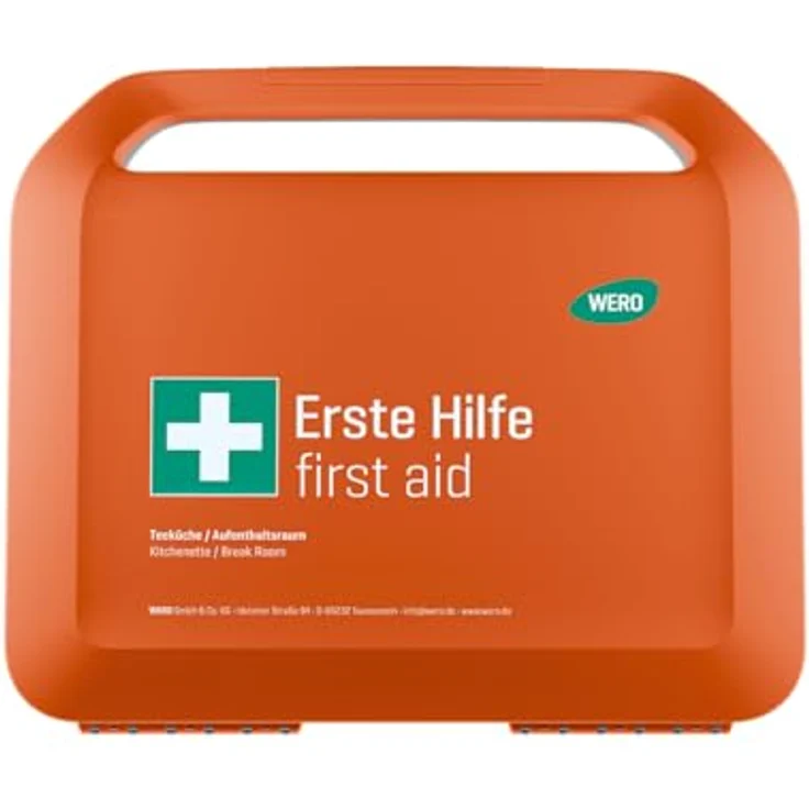 WERO Erste-Hilfe-Koffer Smart Case groß DIN 13157 - kompakt, robust, staub- & spritzwassergeschützt, mit Farbleitsystem und Wandhalterung – Bild 2