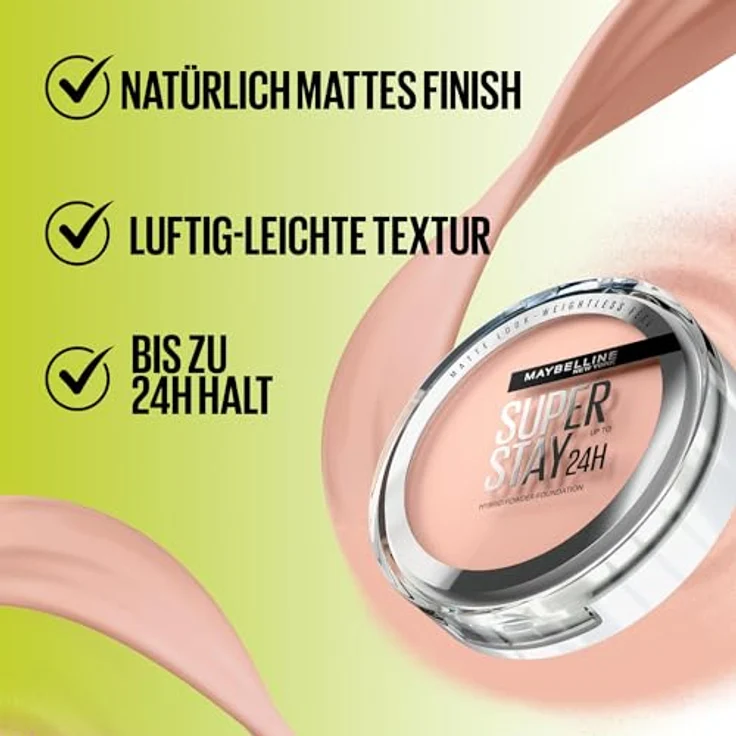 Maybelline Super Stay 24H Hybrid Powder-Foundation, Puder mit Airbrush Effekt, 9 g, Farbe 30 – Bild 2