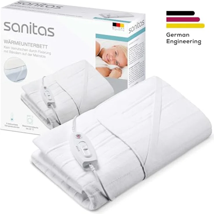 Sanitas SWB21 Wärmeunterbett, 150 x 180 cm, 55 - 65 W, Weiß – Bild 7