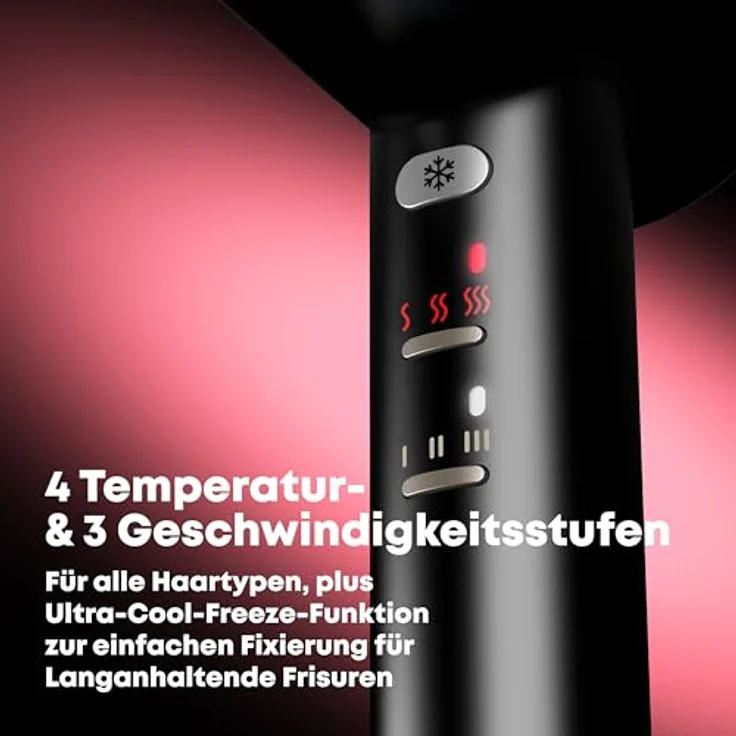 Revamp Professional Haartrockner Tri-Care Infrared Ionic Hair Dryer DR-7250-EU, 3 Stylingaufsätze, ionisierende Anti-Frizz-Technologie, Unisex – Bild 7