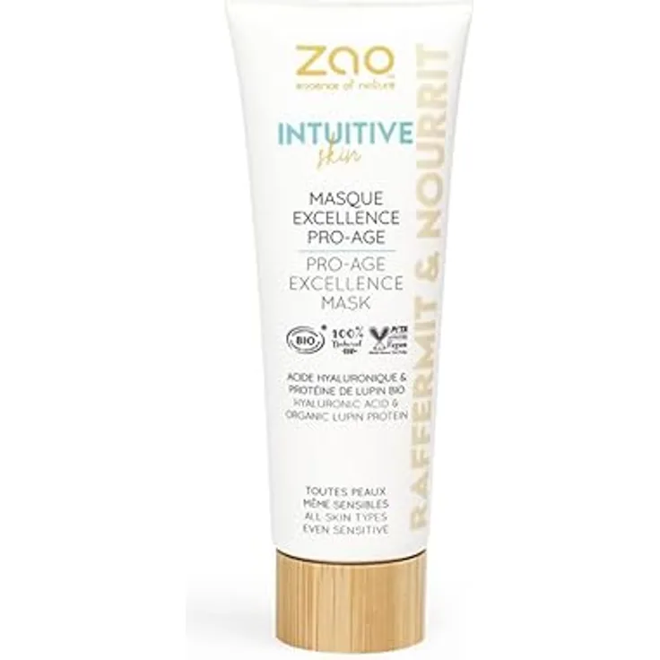 ZAO Excellence Pro-Age-Maske, straffende Anti-Aging Gesichtsmaske mit Hyaluronsäure, Bio-Sheabutter und Aloe Vera, 50 ml, für alle Hauttypen