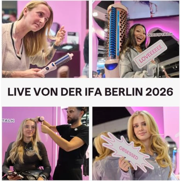Wavytalk Dampf-Thermobürste Steamlift Pro, haarschonende Stylingbürste mit 5 Temperatureinstellungen und 30 Minuten Dampf, schwarz – Bild 10