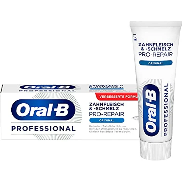 Oral-B Professional Zahnfleisch & -schmelz Pro-Repair Original Zahncreme 75 ml, reduziert Zahnfleischbluten und repariert den Zahnschmelz – Bild 1