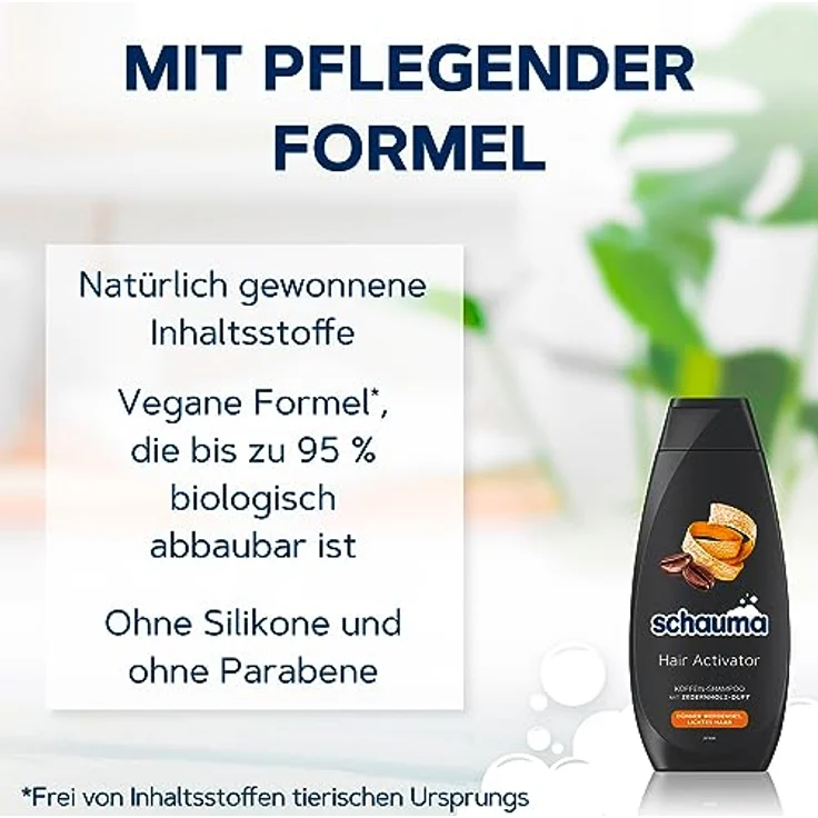 Schauma Koffein-Shampoo Hair Activator (400 ml), Haarshampoo fördert die Ausschüttung von Wachstumsfaktoren, Shampoo stärkt das Haar – Bild 3