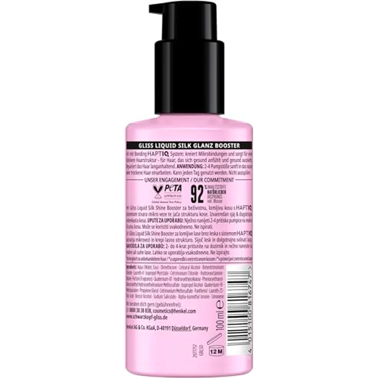 GLISS Glanz Booster Haarserum (100 ml), Leave-In Haarpflege für brillanten Glanz und 100% stärkere Haarstruktur, vegane Formel – Bild 3