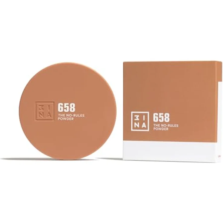 3INA The No-Rules Powder, multifunktionales Make-up für Augen, Lippen und Gesicht, 8 g, Farbton 658 - Warm honey beige, matte Textur – Bild 8
