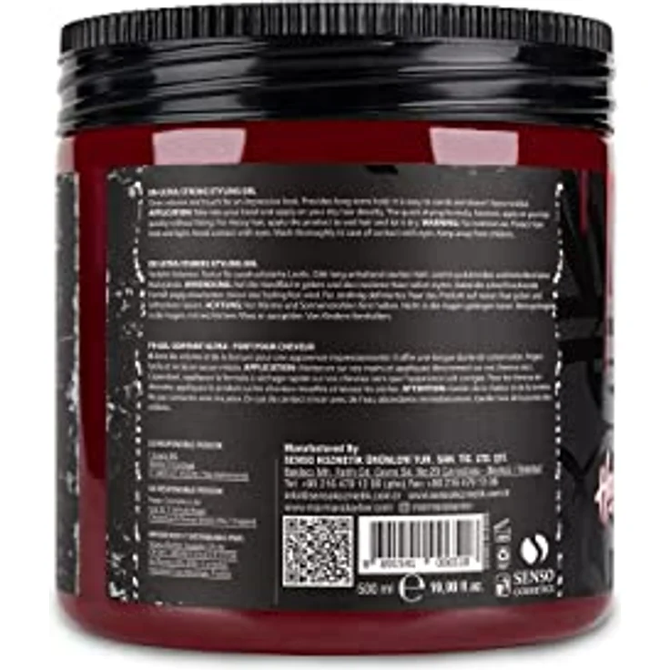 BARBER MARMARA No.33 Hair Styling Gel 500ml - Haargel Herren - Starker Halt - Kein Verkleben und ohne Rückstände - Alkohol Frei - Frischer Duft - Hair Gel - wet hair look - gummy Effect – Bild 2