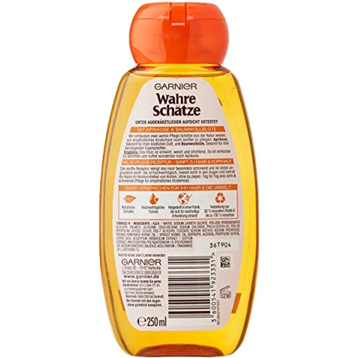 Garnier 2in1 Shampoo, mild, für Kinder, reinigt besonders schonend, brennt nicht in den Augen, ohne Parabene, ohne Silikone, Wahre Schätze, 1er Pack (1 x 250 ml) – Bild 2