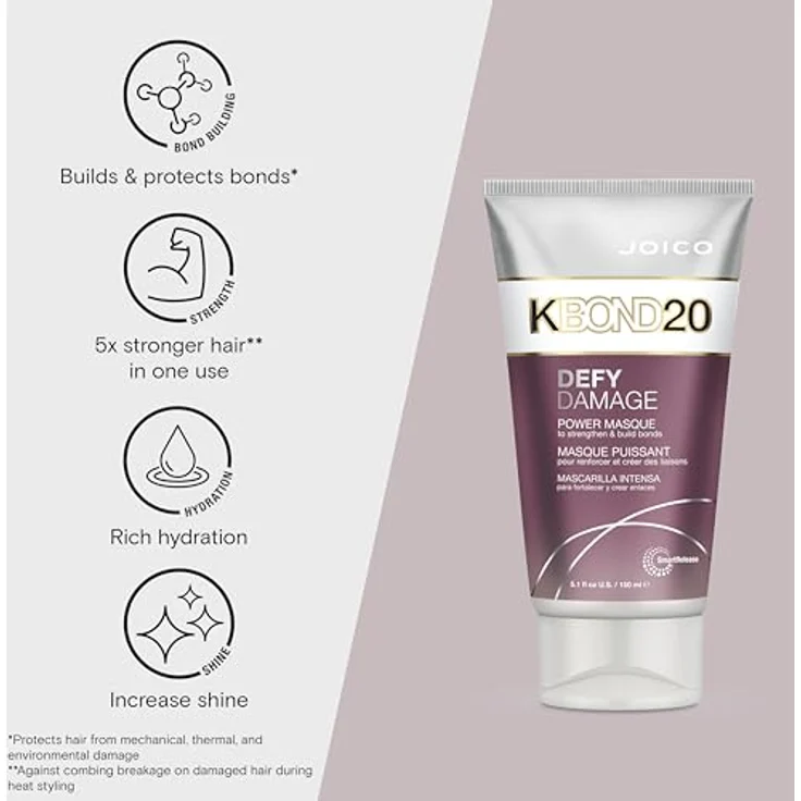 JOICO DEFY DAMAGE KBond20 Power Masque, Intensiv kräftigende Haarmaske für geschädigtes Haar, 150 ml – Bild 4