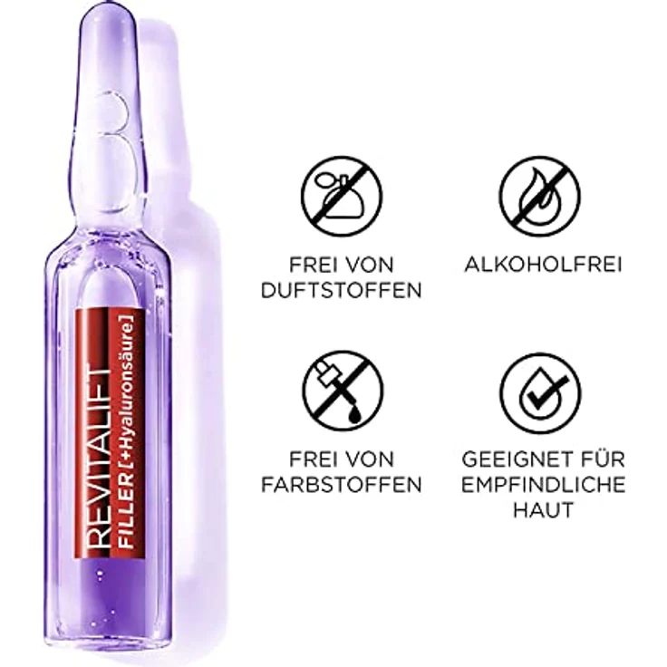 L'Oréal Gesichtsserum Revitalift Filler Hyaluron-Shots, 7-tlg. 9 ml, mit pflegender Wirkung  – Bild 6