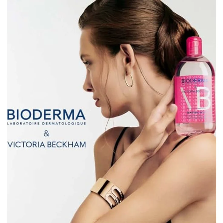 Bioderma Sensibio H2O Limited Edition by Victoria Beckham, 500 ml beruhigendes Mizellenwasser, reinigt sanft und hydratisiert, für empfindliche Haut – Bild 3