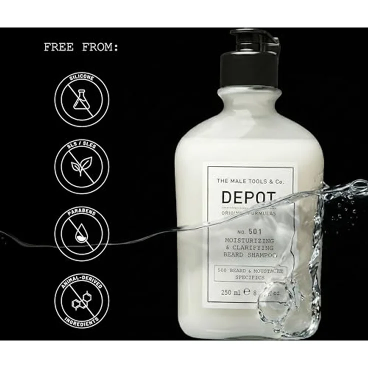 Depot 501 Moisturizing & Clarifying Beard Shampoo 250 ml – Bild 4