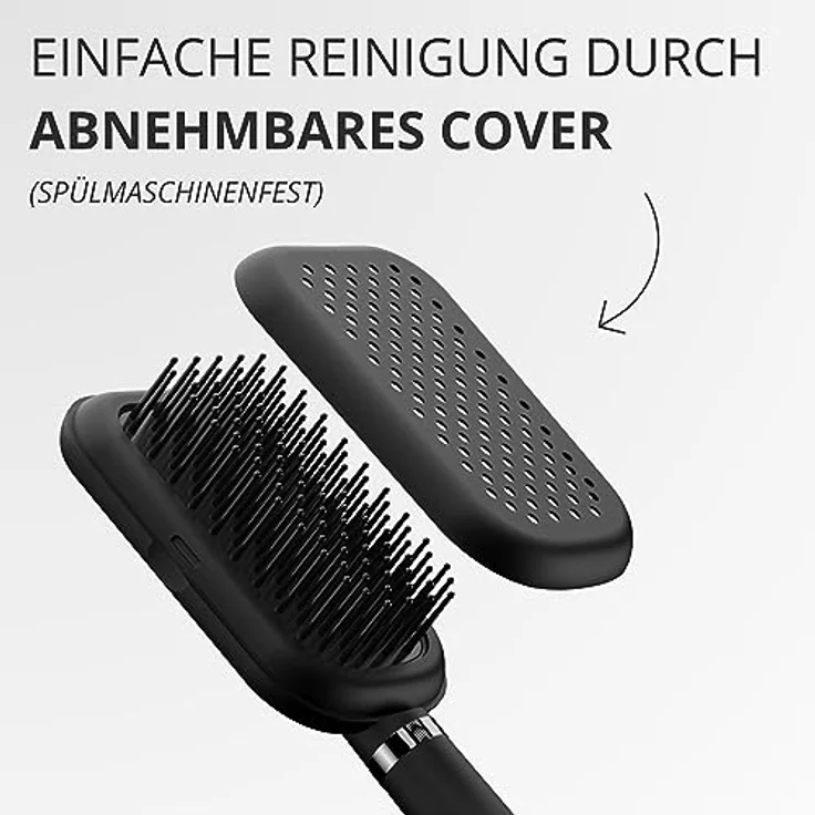 Bellody® Original Haarbürste - Bürste mit patentierter Reinigungsfunktion - sanft zum Haar, schont die Haare und massiert die Kopfhaut - Hair Brush in Classic Black – Bild 2