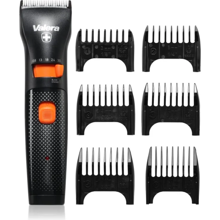 Valera Swiss Excellence Smart Barttrimmer, USB-aufladbar, ergonomisch, rostfreie Stahlklingen, Schwarz