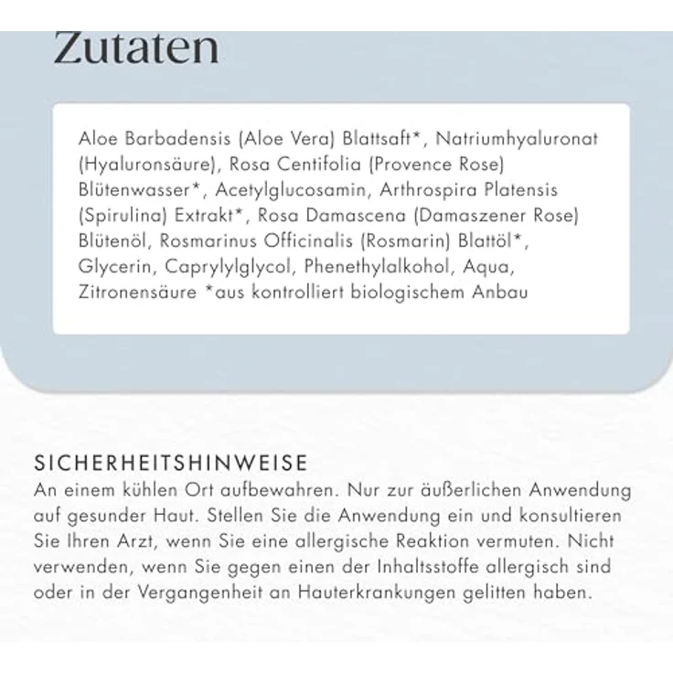Satin Naturel Bio Hyaluron Serum hochdosiert, veganes Anti-Falten Serum mit Spirulina und Bio Aloe Vera, 50 ml – Bild 8