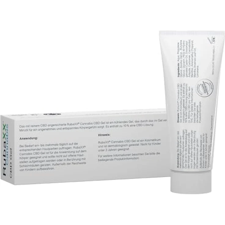 RubaXX Cannabis CBD Gel - Kühlend mit ca. 600 mg CBD - mit Menthol & Minzöl für beanspruchte Muskeln in Rücken, Schultern oder Beinen - 120 ml – Bild 2
