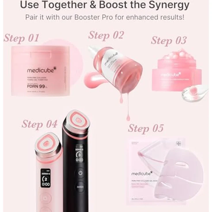 Medicube PDRN Pink Peptide Serum, festigendes Gesichtsserum mit Peptiden, 30 ml, hydratisiert und glättet Falten – Bild 8