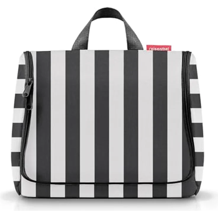 REISENTHEL® toiletbag XL Kosmetiktasche, große Kulturtasche mit Haken, summerstripes black – Bild 2