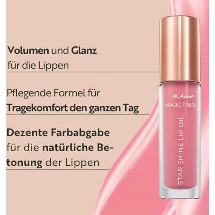 M. Asam MAGIC FINISH Star Shine Lip Oil Raspberry-Cupcake, pflegendes Lippenöl mit Feuchtigkeitsversorgung & Aufpolsterungseffekt, 4 ml – Bild 2