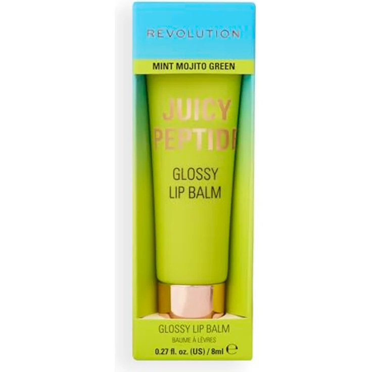 Revolution Juicy Peptide Lip Balm, Pflegender Lippenbalsam mit Peptiden, Squalan & Vitamin E, Vegan & Tierversuchsfrei, 8ml, Mint Mojito Green – Bild 4