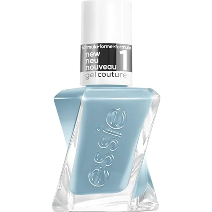 essie langanhaltender Nagellack mit glänzendem Finish, Maniküre ohne UV-Licht, Gel Couture, Farbe: Nr. 135 first view, Blau, 1 x 13,5 ml – Bild 1