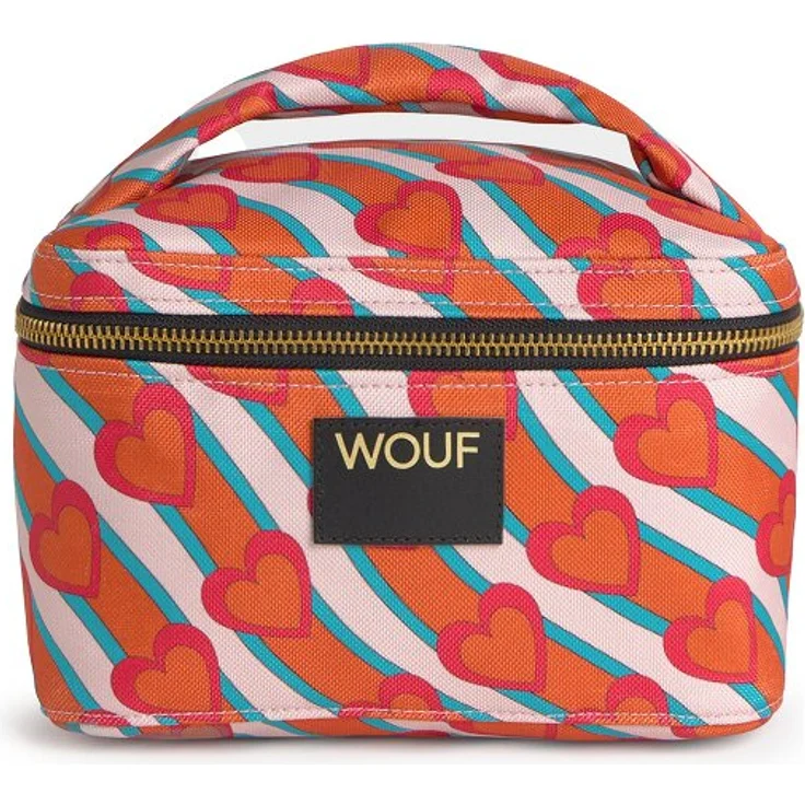 Wouf Daily Kulturbeutel, 20 cm, rot, aus 100% Polyester, Maße 20 cm x 12 cm x 15 cm