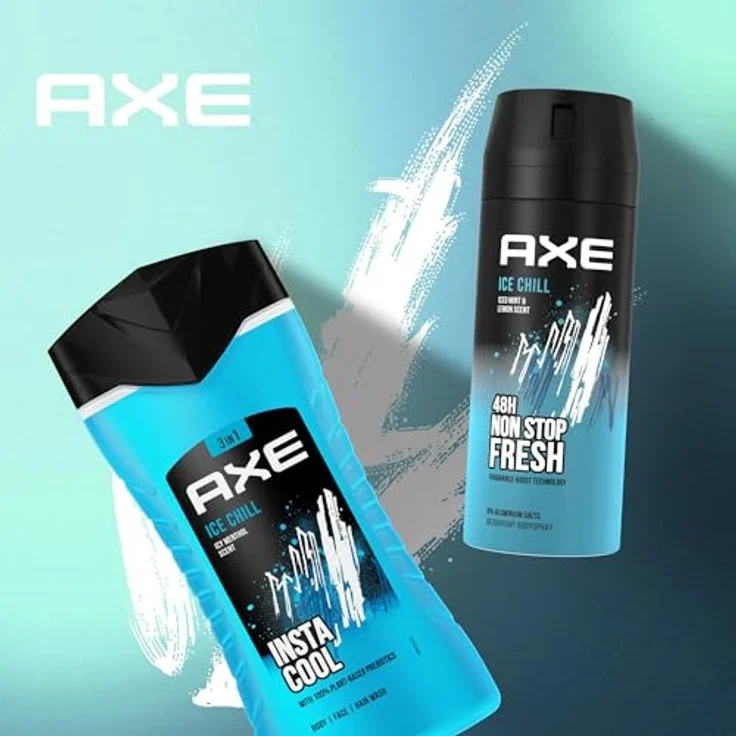 Axe 3-in-1 Duschgel & Shampoo Ice Chill für langanhaltende Frische und Duft nach der Dusche dermatologisch getestet 250 ml – Bild 5