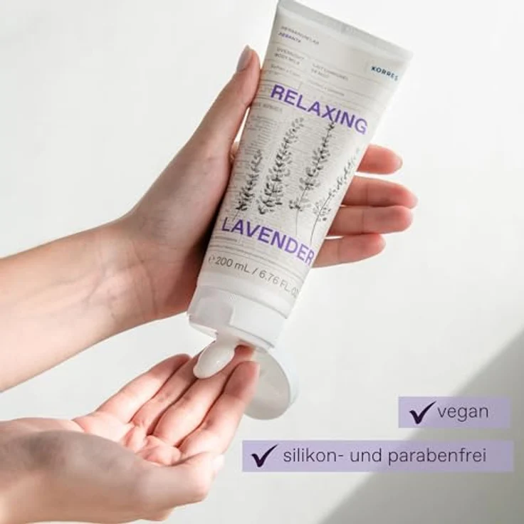 Korres Relaxing Lavender Bodylotion für die Nacht, 200 ml - Feuchtigkeitsspendend und regenerierend für geschmeidige Haut – Bild 4