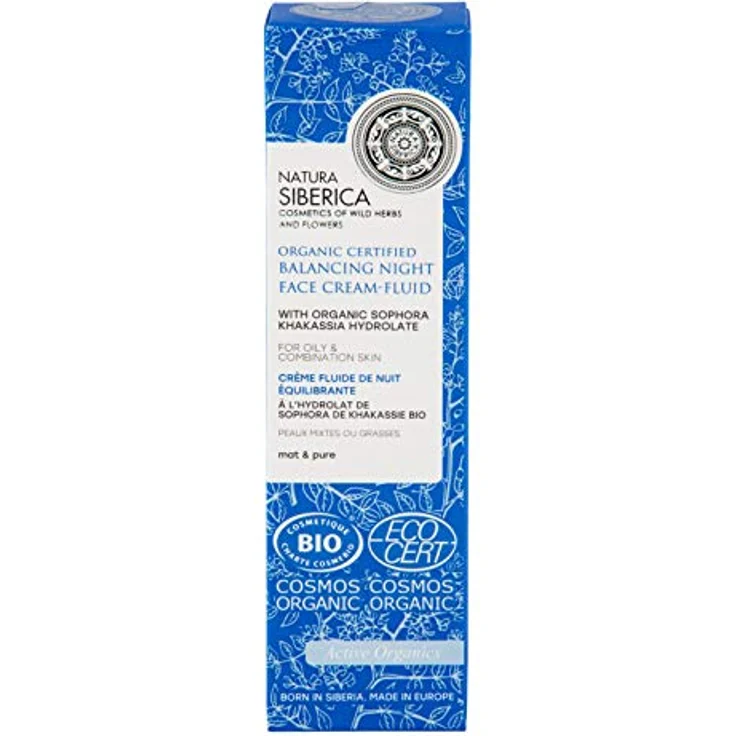 Natura Siberica Bio-zertifizierte ausgleichende Nacht-Gesichtscreme für fettige und Mischhaut, 50 ml - mattierend, feuchtigkeitsspendend, mit Hyaluronsäure und sibirischem Zirbenöl – Bild 2
