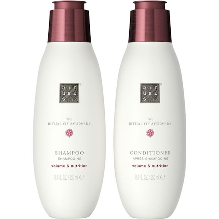 RITUALS The Ritual Of Ayurveda Hair Care Value Pack 2023, Shampoo und Conditioner für normales Haar, 250 ml, frei von Sulfaten und Parabenen, dunkelrot
