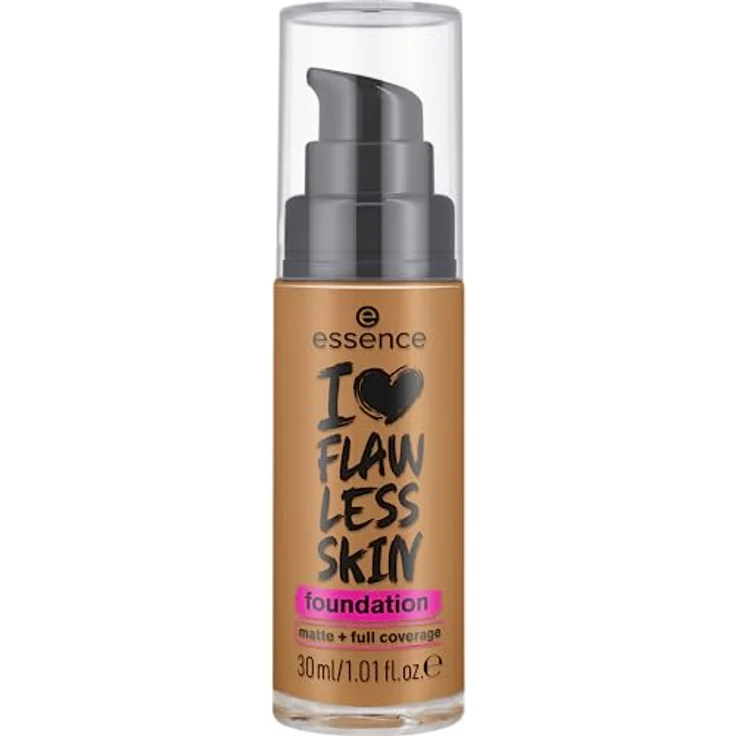 essence I LOVE FLAWLESS SKIN foundation, Nr. 130, Transparent, langanhaltend, mattierend, sofortiges Ergebnis, matt, vegan, ölfrei, UVA- und UVB-Filter + SPF 20, ohne Parfüm, 1er Pack (30ml) – Bild 1