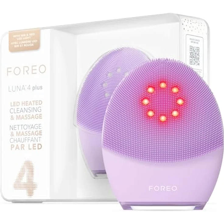FOREO Elektrische Gesichtsreinigungsbürste LUNA™ 4 plus sensitive skin, 4-in-1 Gesichtsreinigungsgerät mit Wärme, LED-Licht und Massage, Rosa – Bild 2