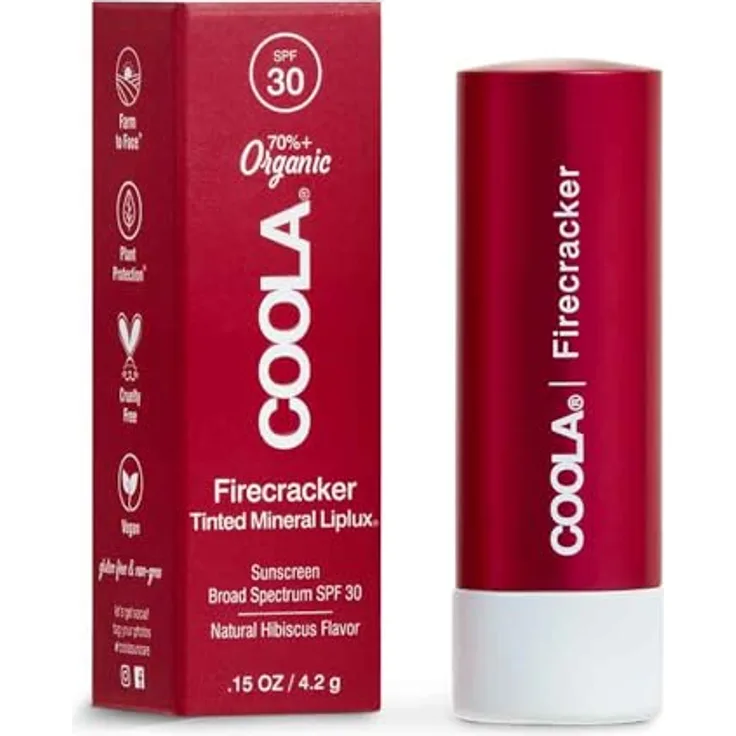 COOLA Mineral Liplux® SPF 30, getönter Bio-Lip Balm mit UVA/UVB-Schutz, wasserfest, Skinny Dip, 4,2 g