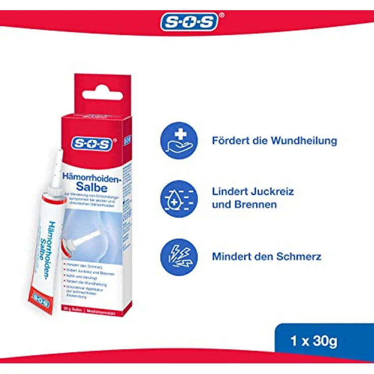 SOS Hämorrhoiden-Salbe Körpercreme 30 g – Bild 2