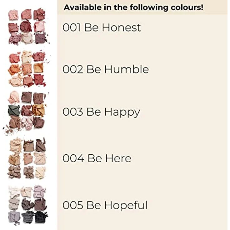 GOSH Eyedentity Lidschatten-Palette 005 Be Hopeful, 9 Farben in Matt & Metallic, vegan & parfümfrei, ideal für Tages- und Abendlooks – Bild 4