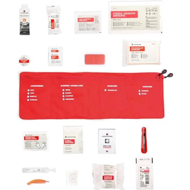 Lifesystems Bike First Aid Kit, Erste Hilfe Set für 1-2 Personen, 20 Komponenten, wasserabweisend, 225 g – Bild 2