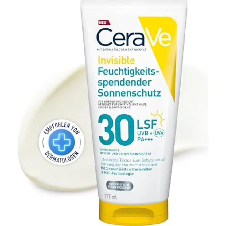 CeraVe Sonnenschutz Körper Lotion mit 24h Feuchtigkeit, SPF 30, 177 ml