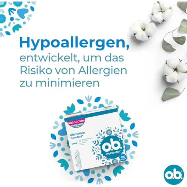 o.b. ProComfort Tampons Mini, mit Dynamic Fit Technologie und SilkTouch Oberfläche für ultimativen Komfort und zuverlässigen Schutz, einzeln verpackt – Bild 5