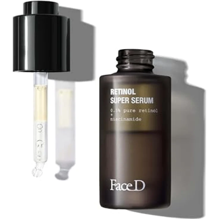 FaceD Super Retinol Serum, 30 ml - Mit Reiner Hyaluronsäure und Niacinamid, Anti-Aging Gesichtspflege – Bild 2
